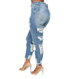 custom high-rise ripped jeans - The Woman Concept