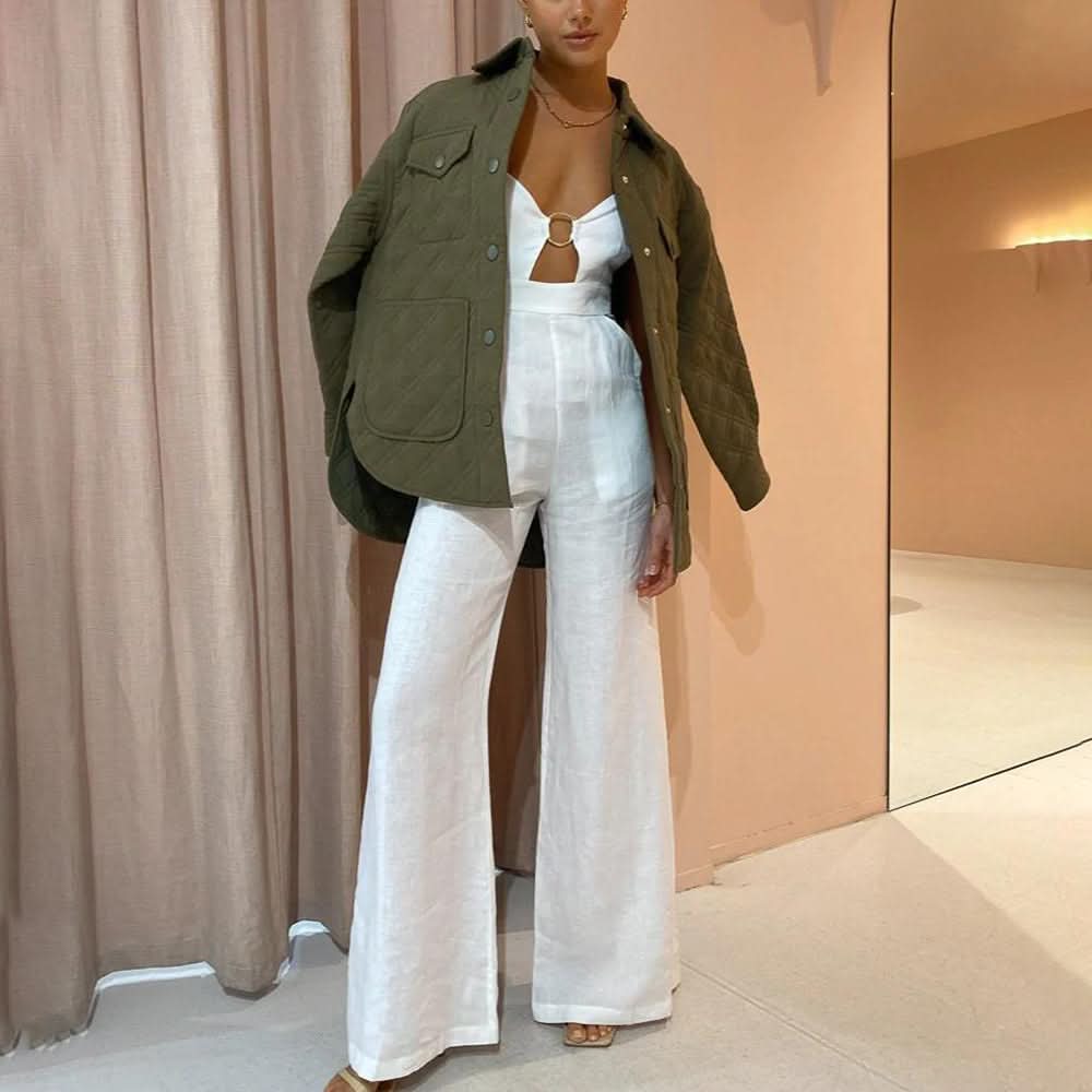 Strapless club white jumpsuit - Image 5