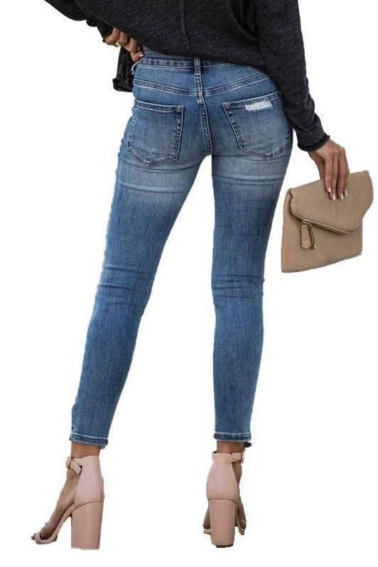 High Waist Stretch Jeans - The Woman Concept