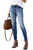 Mid Waist Stretch Jeans - The Woman Concept