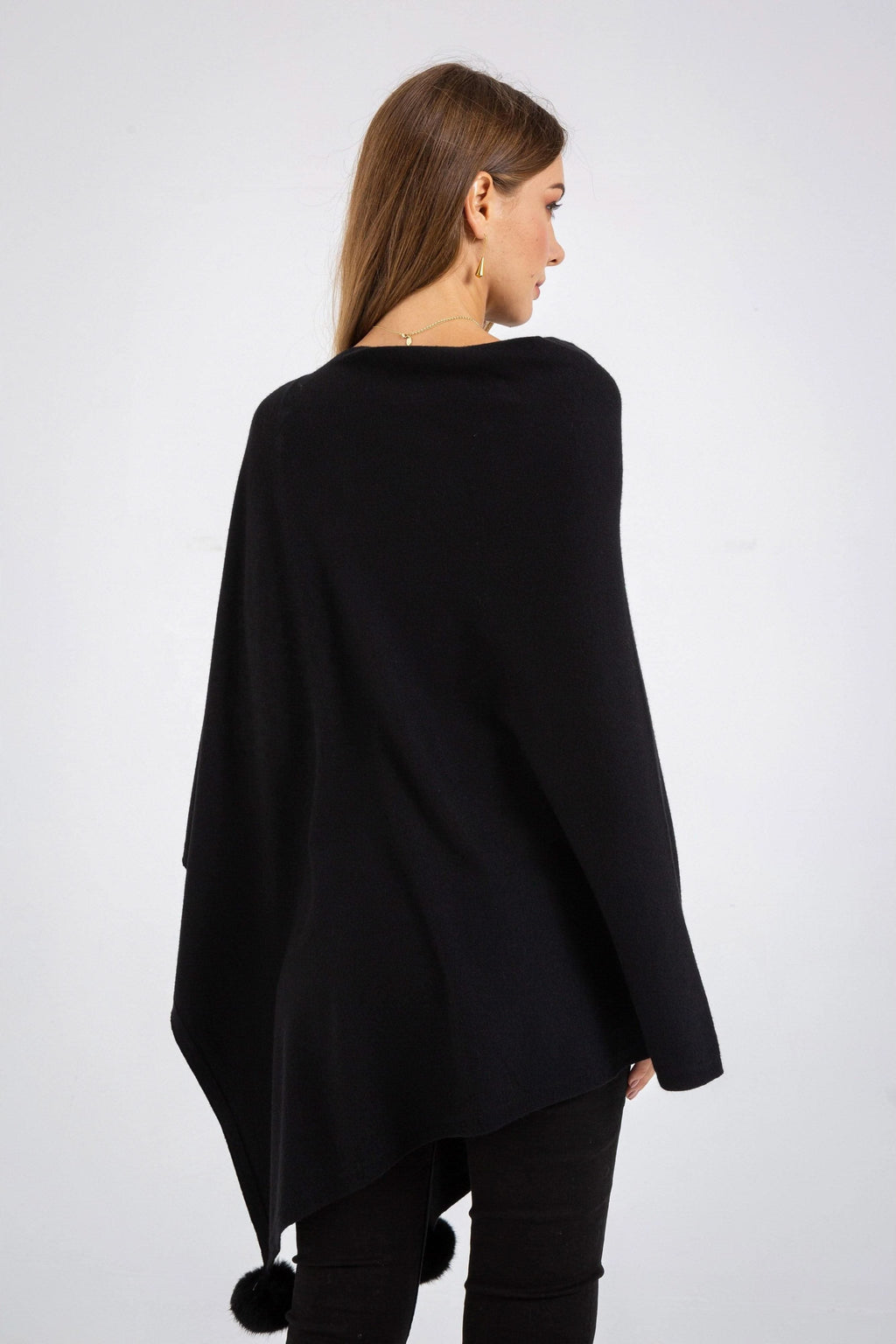 Loose Knitted Poncho Cardigan - The Woman Concept