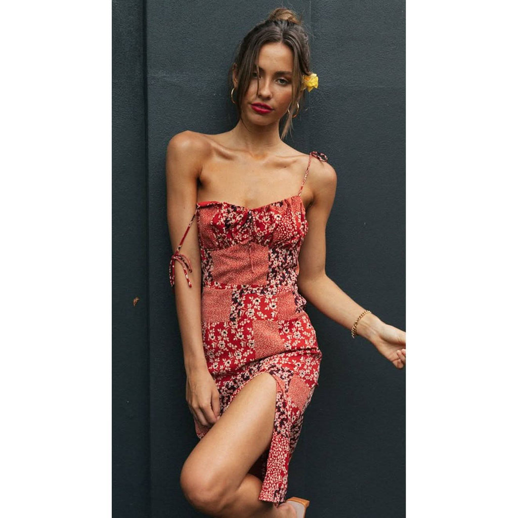 Patchwork tie dress - Image 6