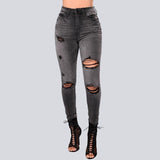 Stretch Ripped Jeans - The Woman Concept