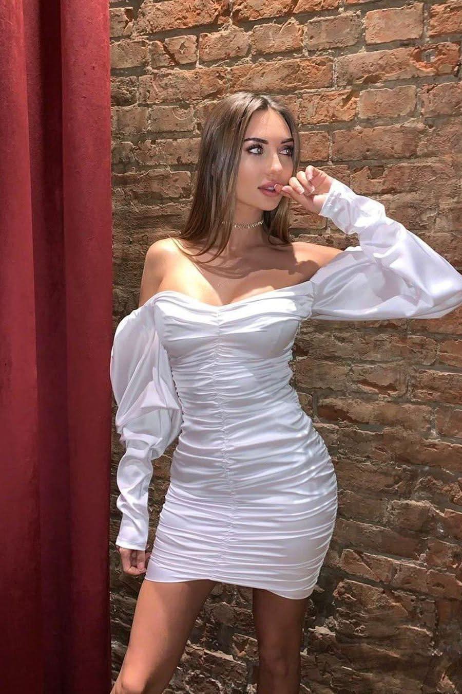 Unique Bodycon Long Sleeve Evening Dress - Shop Now! The Woman Concept Unique Bodycon Long Sleeve Evening Dress - Shop Now! The Woman Concept