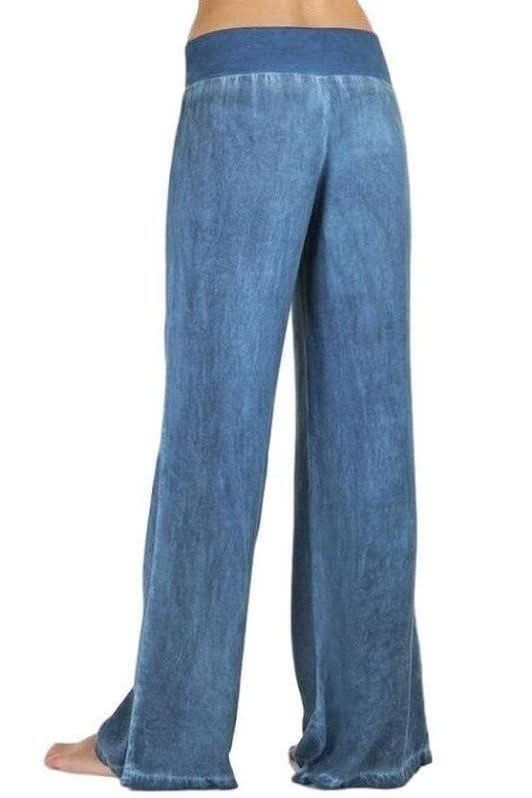 casual wide leg pants jeans - The Woman Concept