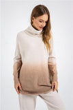 Grey Brown Dip Dye Knitted Sweater - The Woman Concept