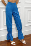 High Waist Drawstring Stacked Pants.