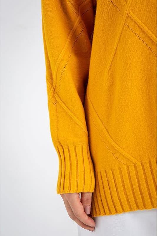 Turtle Neck Loose Long Sleeve Sweater - The Woman Concept