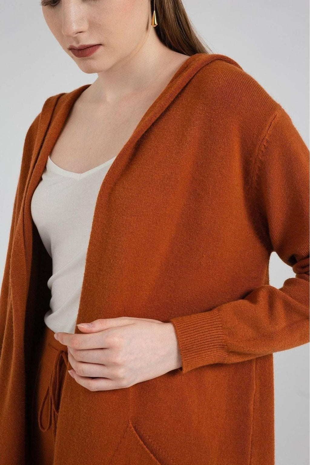 Knitted Top Pullover Knitted Hoodie - The Woman Concept