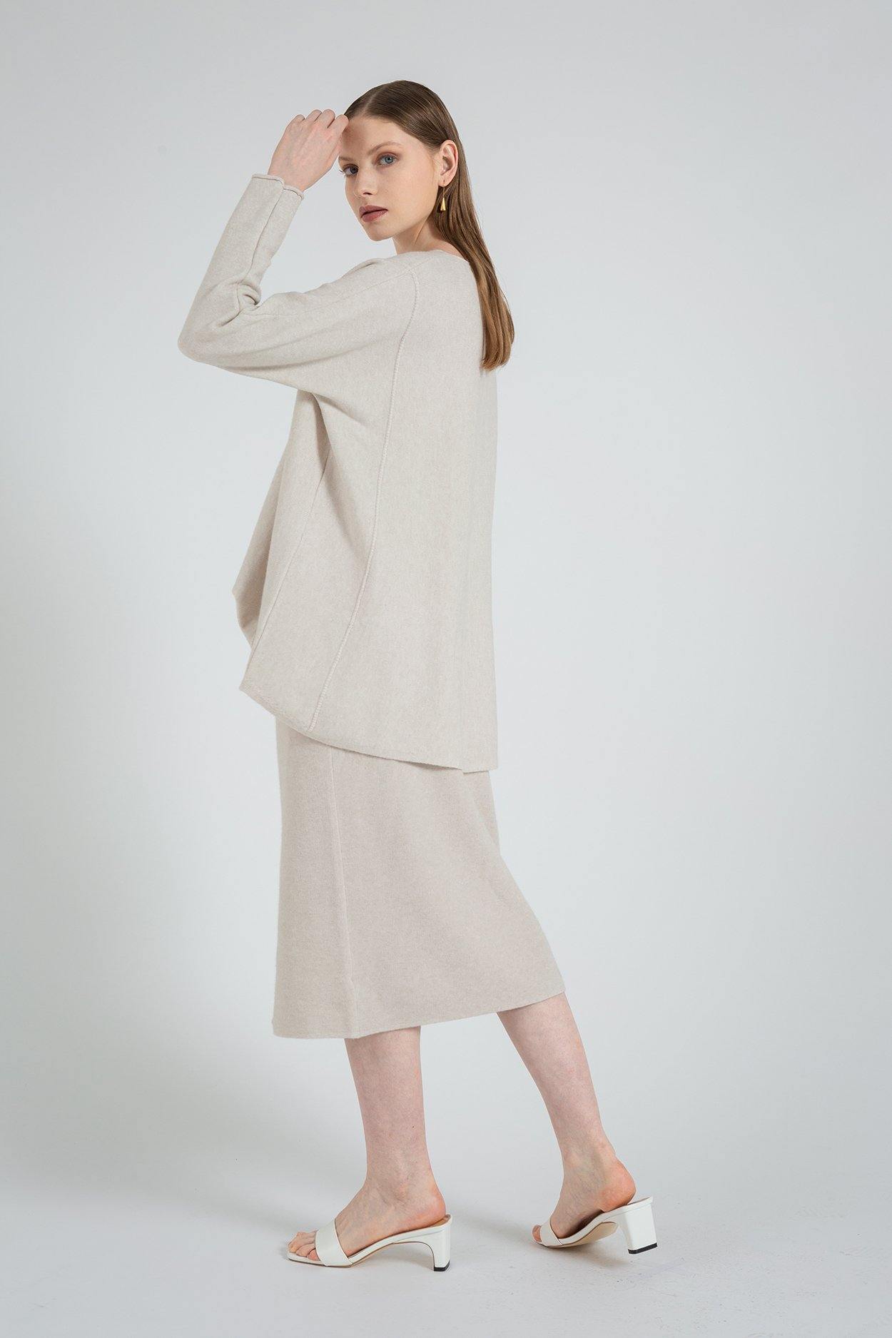 Oversize Long Sleeve Knitted Causal Sweater Pullover - The Woman Concept