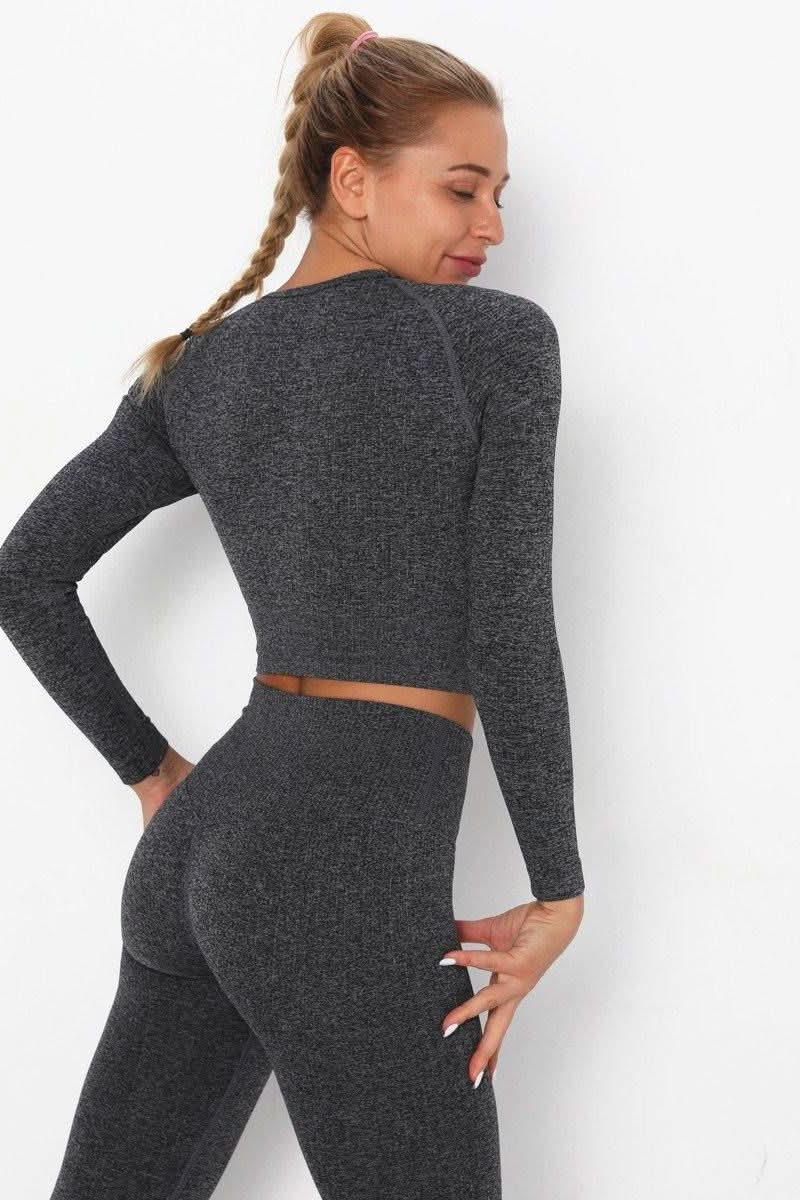 Gray Two Piece Yoga Set.