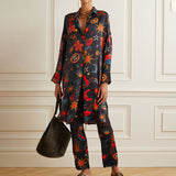 Printed satin Pajama Casual suit