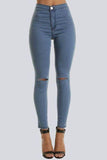 Thin Knee Holes And Feet Casual Pants