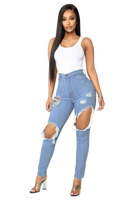 High Waist Skinny Jeans - The Woman Concept