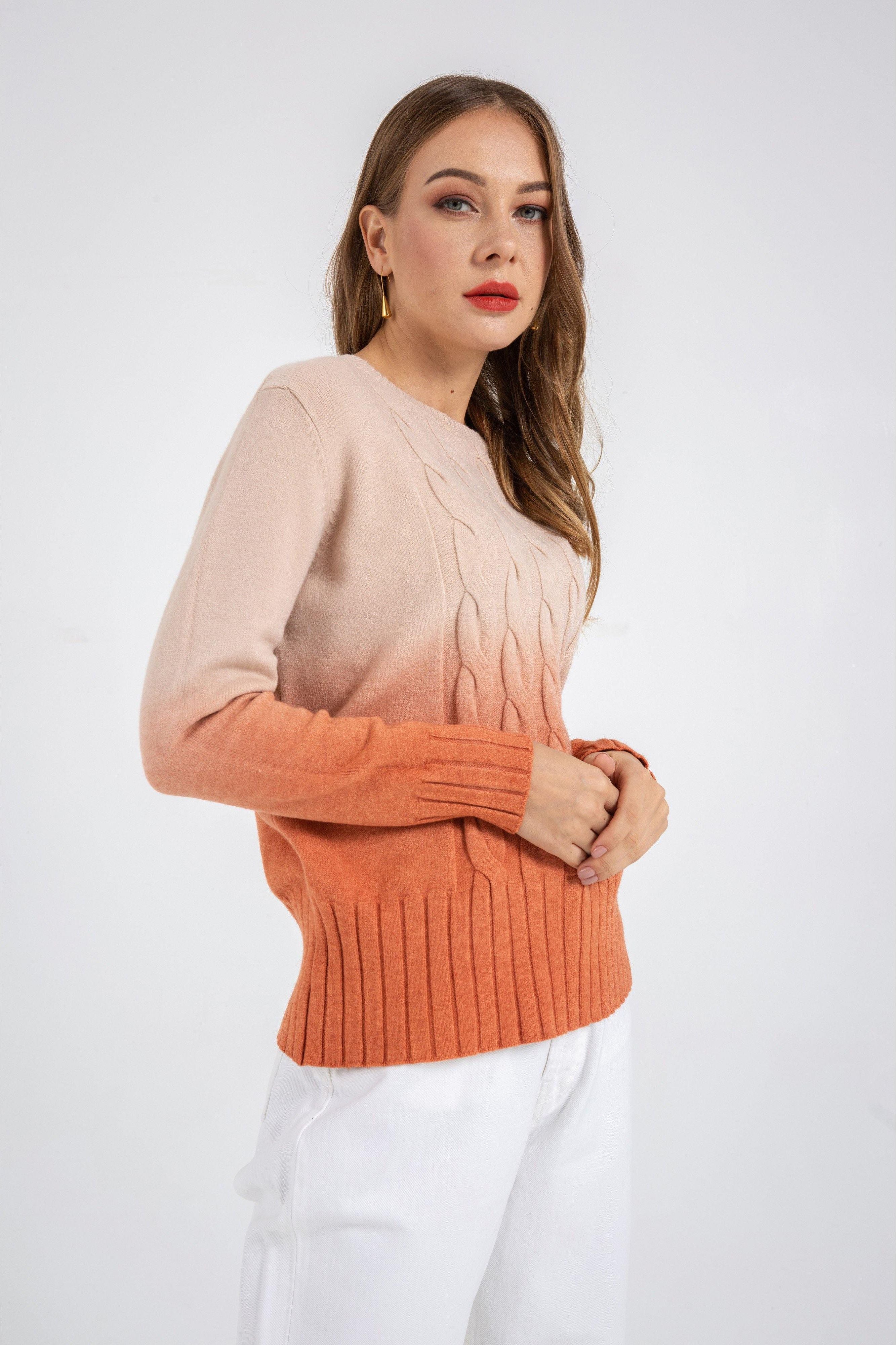 Dip Dye Knitted Sweater - The Woman Concept