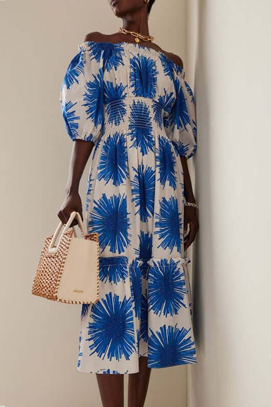 Long summer beachwear casual dress - Front View