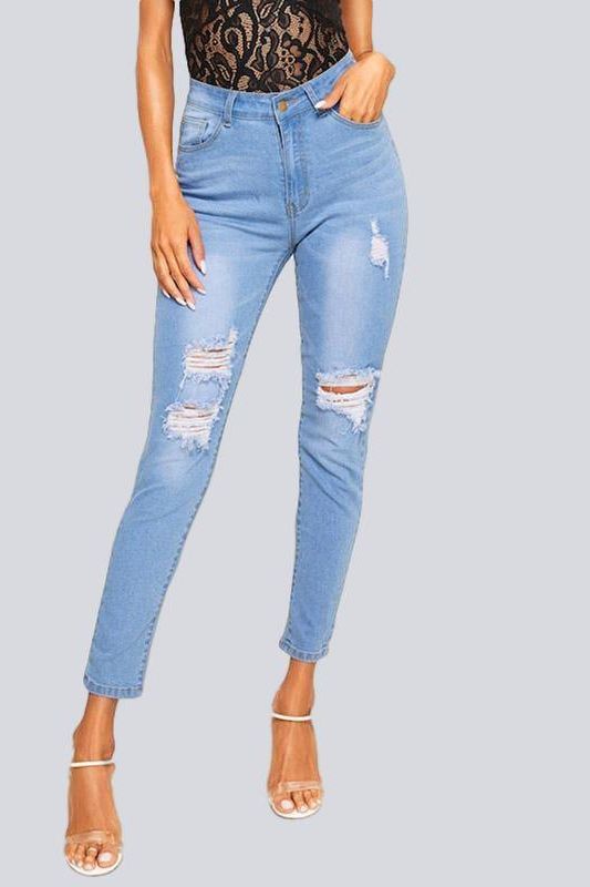 High Waist Pencil Jeans - The Woman Concept