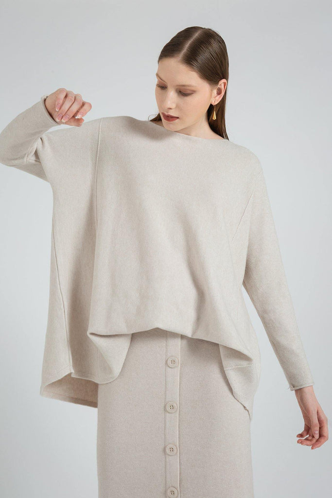 Oversize Long Sleeve Knitted Causal Sweater Pullover - The Woman Concept