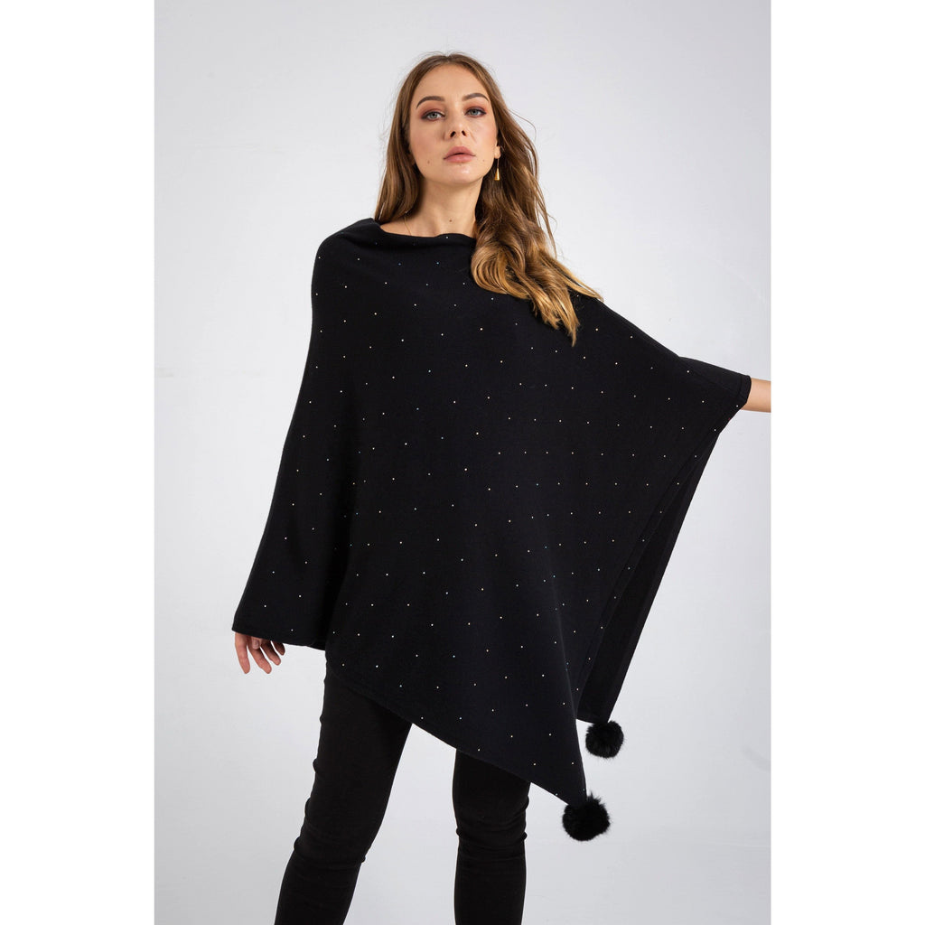 Loose Knitted Poncho Cardigan - The Woman Concept