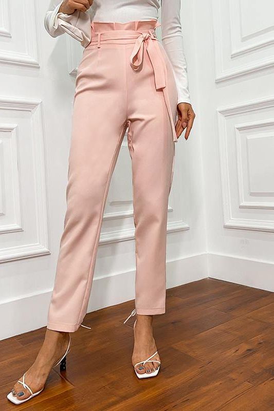Ruffle Knotted Women Pants.