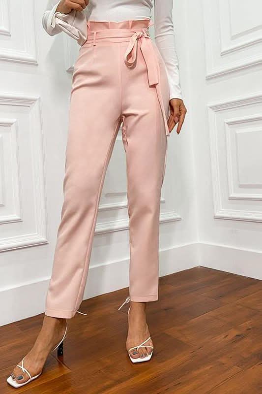 Ruffle Knotted Women Pants.