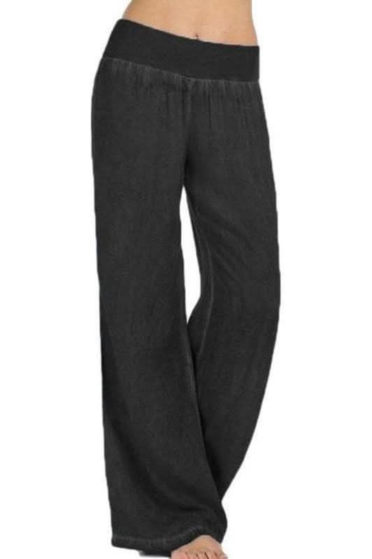 casual wide leg pants jeans - The Woman Concept