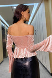 Peplum Top Bardot Neckline.