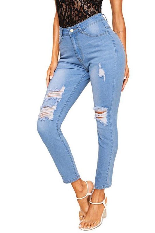 High Waist Pencil Jeans - The Woman Concept