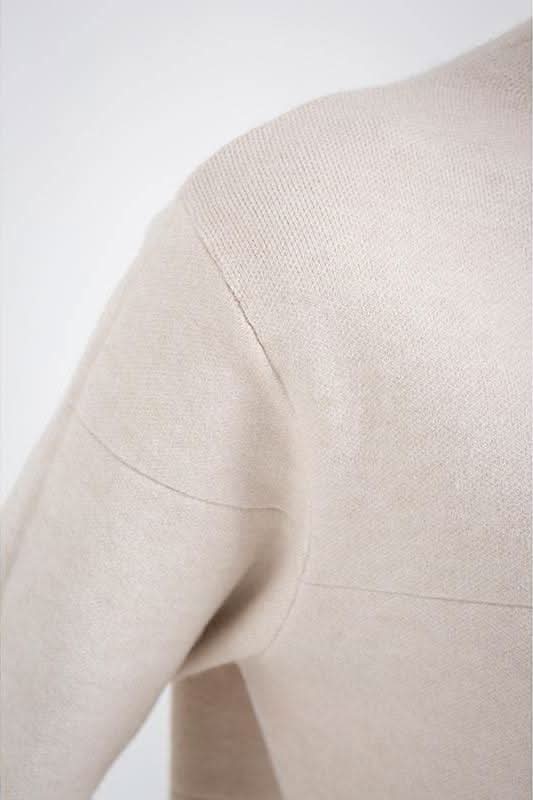 Long Sleeve Suit Pocket Knitted Sweater - The Woman Concept