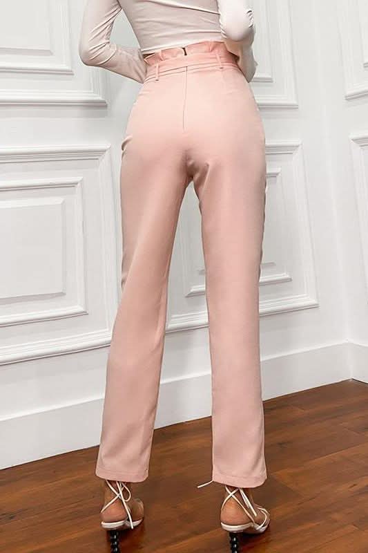 Ruffle Knotted Women Pants.