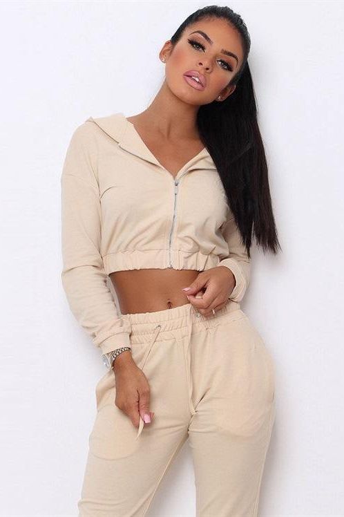 hoodie two piece set embroidered.