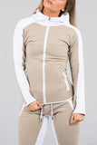 cotton spandex hoodie.