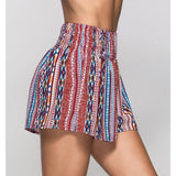 Mixed Color Print Beach Shorts.