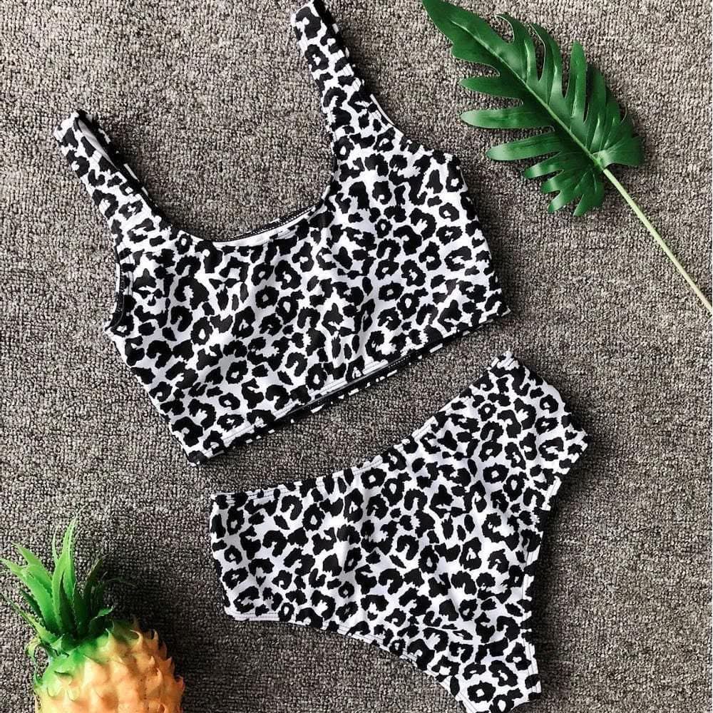 High Waist Hollow Out Leopard Print - The Woman Concept