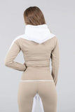 cotton spandex hoodie.