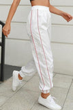 Side Stripe Elastic Waist Sweatpants