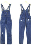 net red denim jumpsuit - The Woman Concept