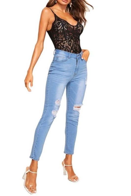 High Waist Pencil Jeans - The Woman Concept