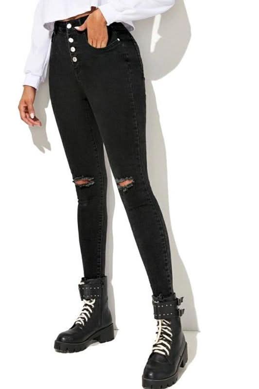 High Waist Skinny Jeans - The Woman Concept