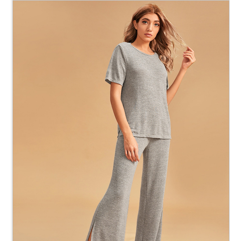 long sleeve lounge home wear - The Woman Concept