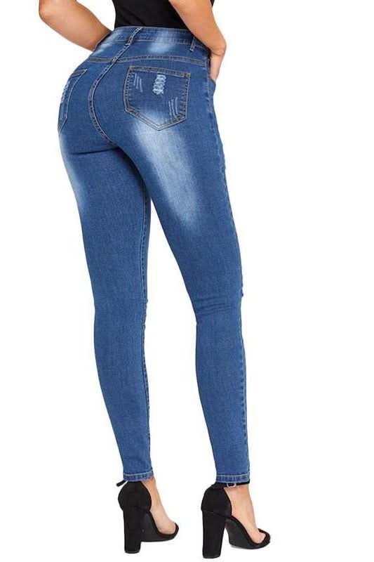 High Waist Skinny Jeans - The Woman Concept