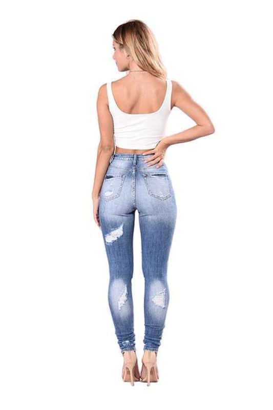 Stretch Pencil Jeans - The Woman Concept