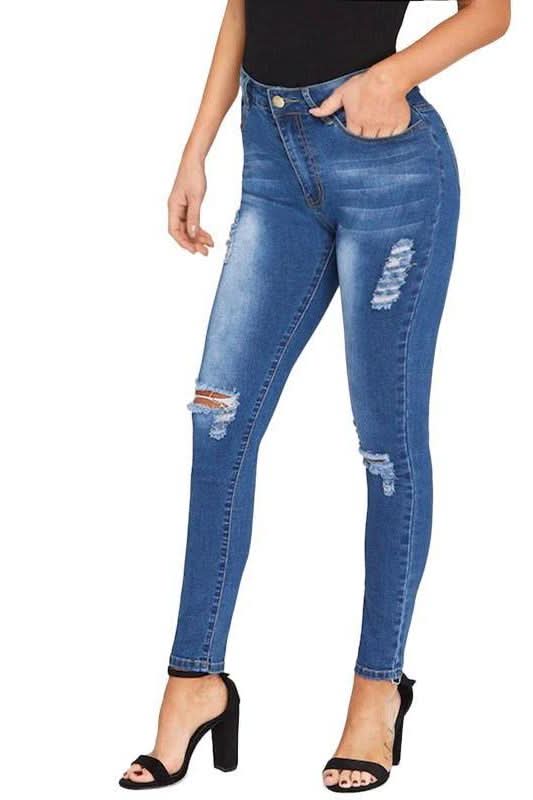 High Waist Skinny Jeans - The Woman Concept