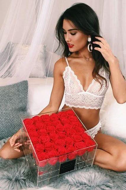 white transparent lace  nightwear - The Woman Concept
