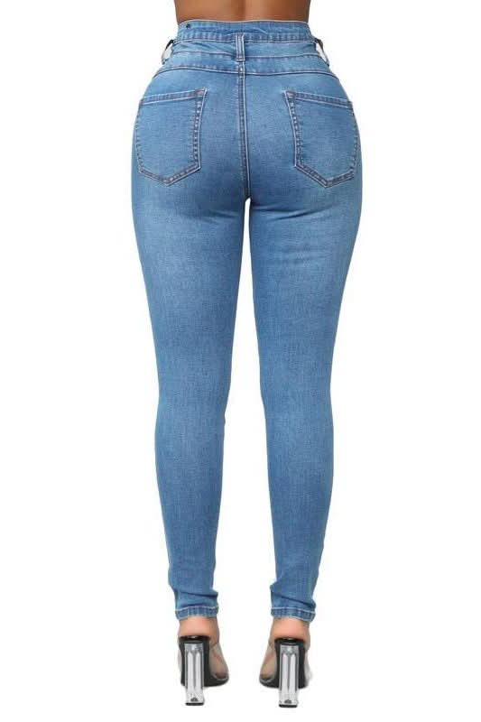 High Waist Stretch Jeans - The Woman Concept