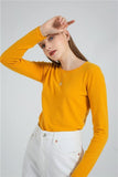 Long Sleeve Pure Color Knitted Sweater Pullover - The Woman Concept