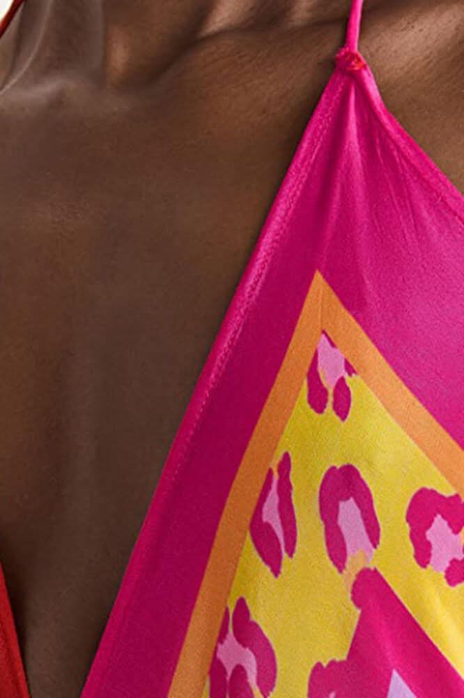 Bodycon one piece pink dress - Detail