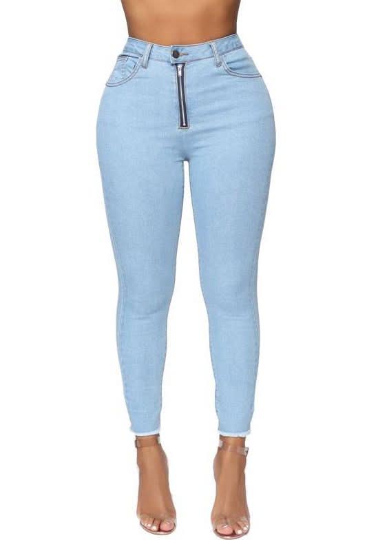 High Waist Slim Fit Pencil Jeans - The Woman Concept