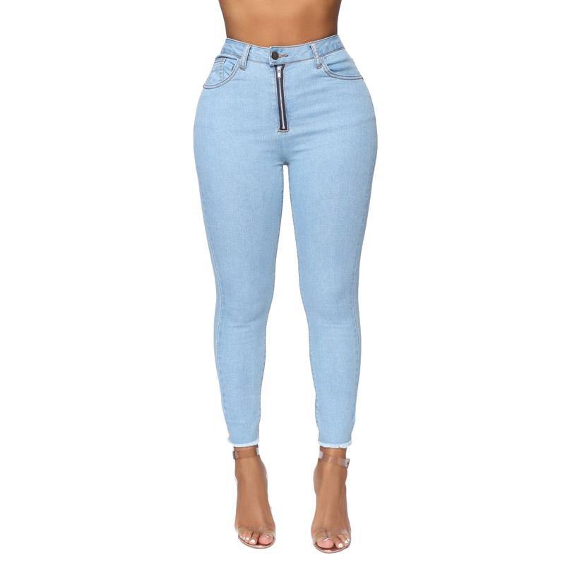 High Waist Slim Fit Pencil Jeans - The Woman Concept