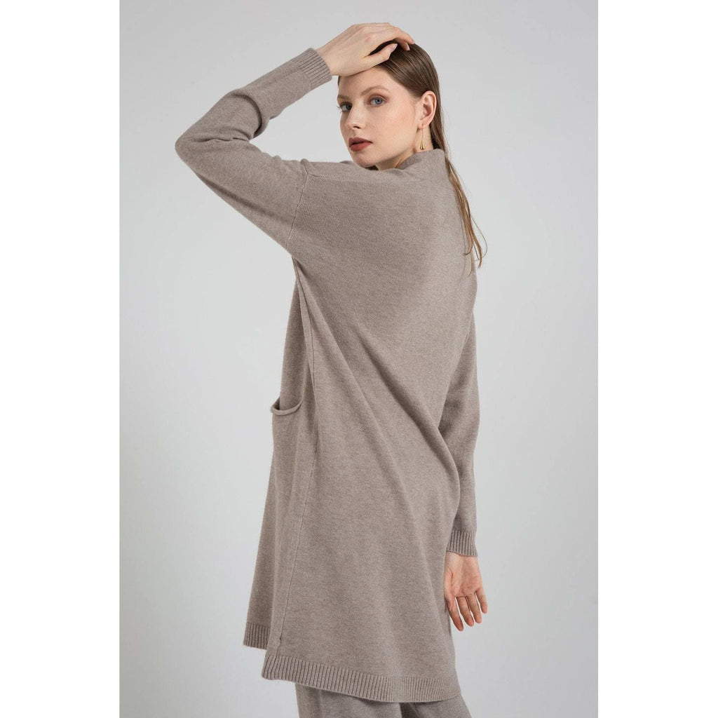 Open Front Sweater with Pocket - The Woman Concept